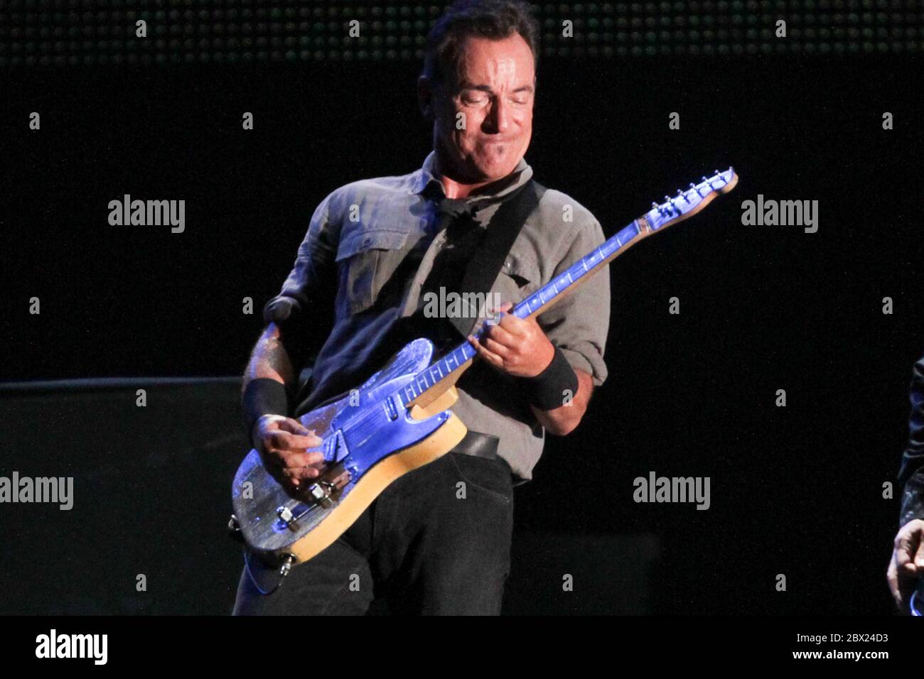 RIO DE JANEIRO, 21.09.2013: Bruce Springsteen & The E Street Band tritt auf der Main Stage of Rock in Rio V in Rio de Janeiro auf (Néstor J. Beremblum) Stockfoto