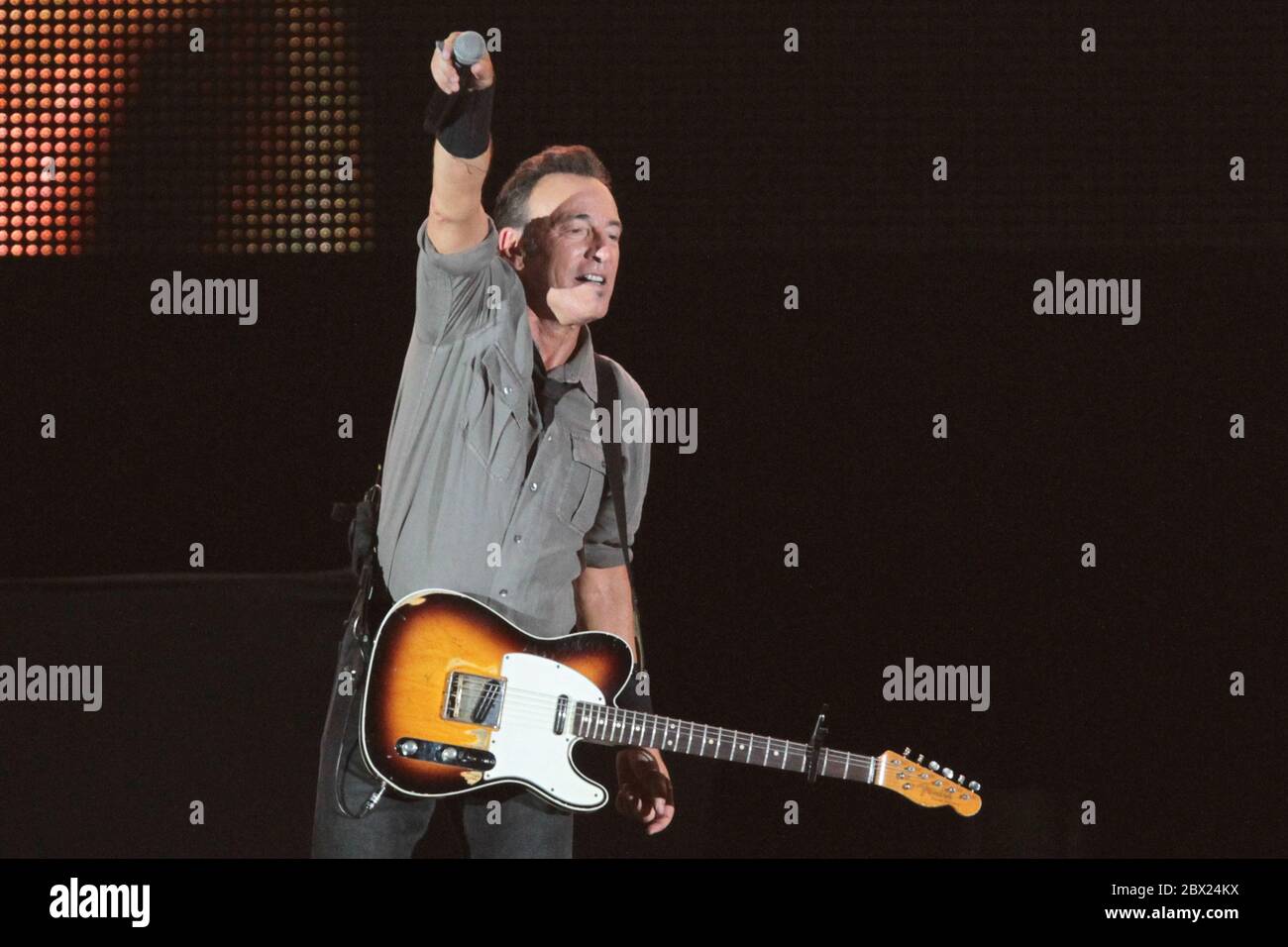 RIO DE JANEIRO, 21.09.2013: Bruce Springsteen & The E Street Band tritt auf der Main Stage of Rock in Rio V in Rio de Janeiro auf (Néstor J. Beremblum) Stockfoto