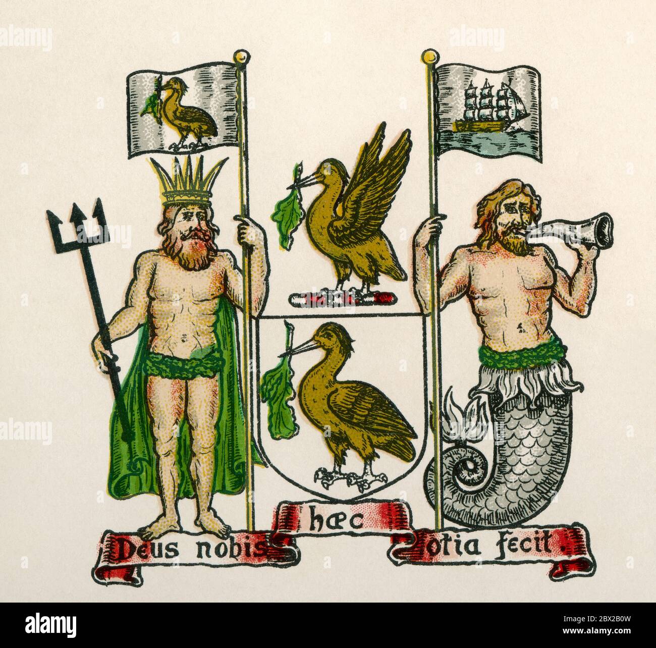 Wappen von Liverpool, England. Aus der Business Encyclopedia und dem Rechtsberater, erschienen 1907. Stockfoto