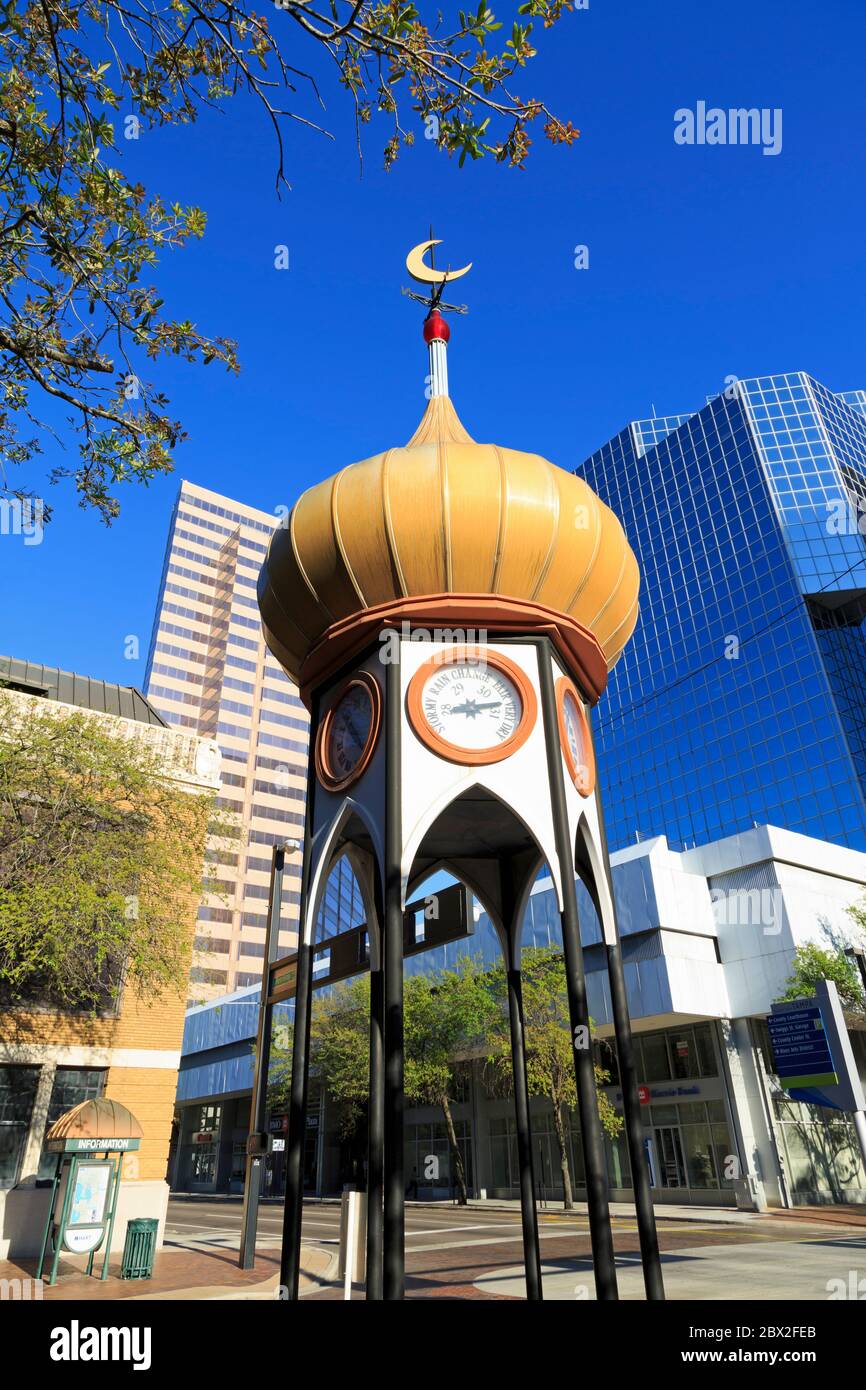 Downtown Clock Tower, Tampa, Florida, USA, Nordamerika Stockfoto