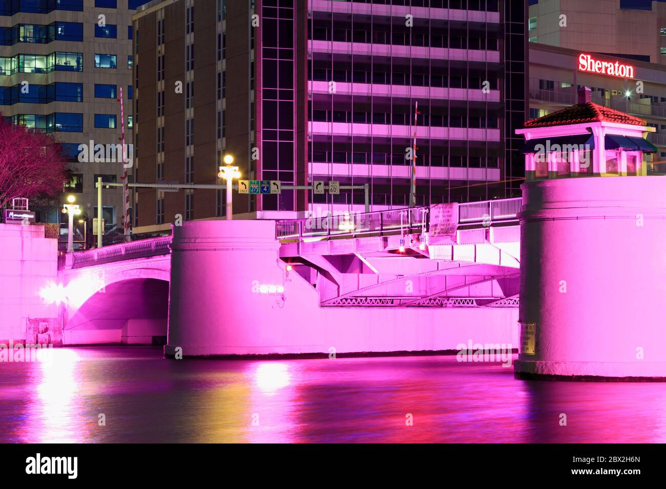 Kennedy Bridge & Hillsborough River,Tampa,Florida,USA,Nordamerika Stockfoto