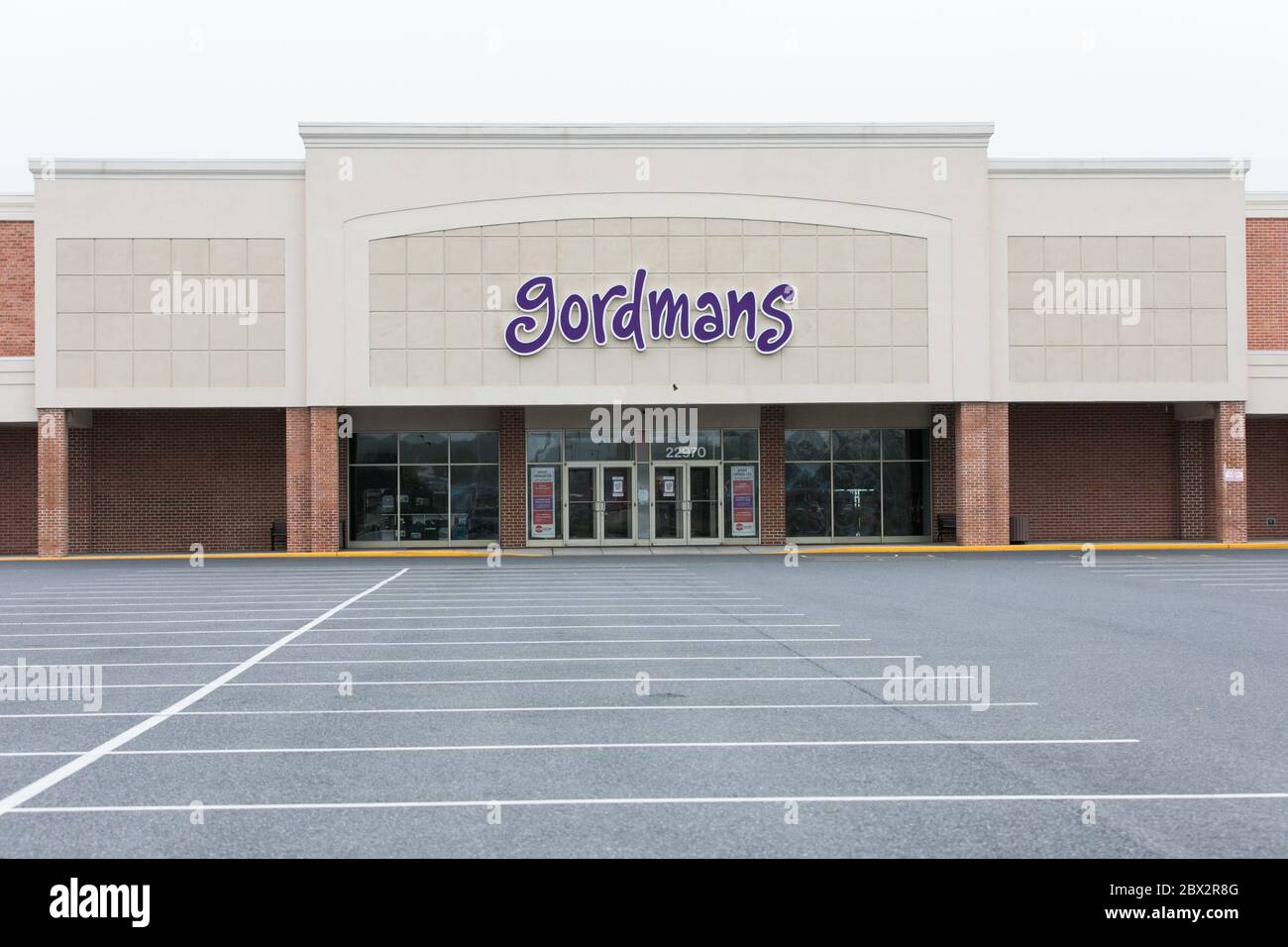 Ein Logo-Schild vor einem Gordmans-Einzelhandelsgeschäft in Seaford, Delaware, am 25. Mai 2020. Stockfoto