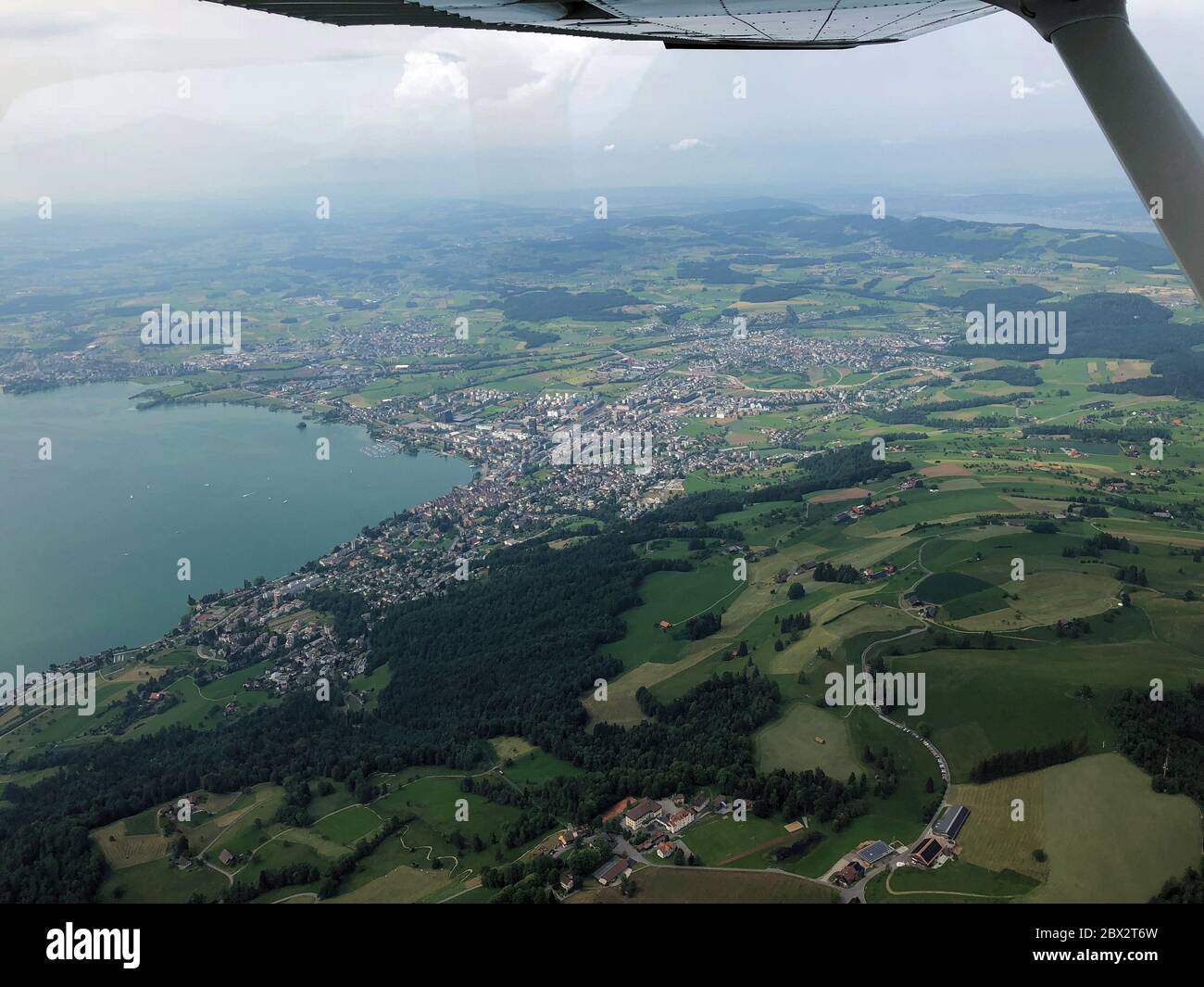 Langlauf in der Schweiz Stockfoto