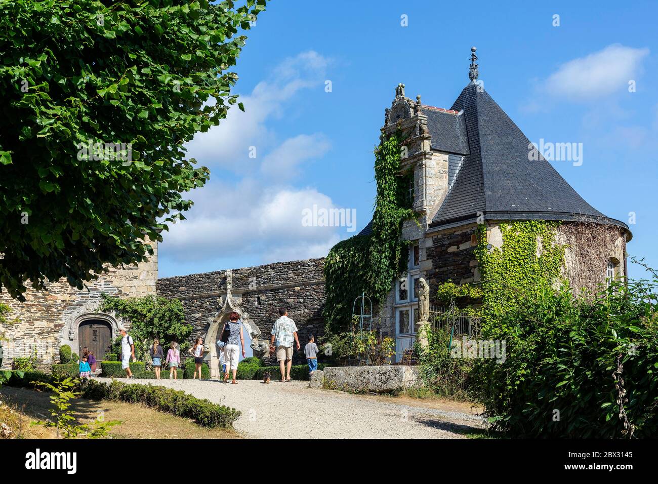 Frankreich, Morbihan, Rochefort en Terre, gekennzeichnet Les Plus Beaux Village de France (die schönsten Dörfer Frankreichs) Stockfoto