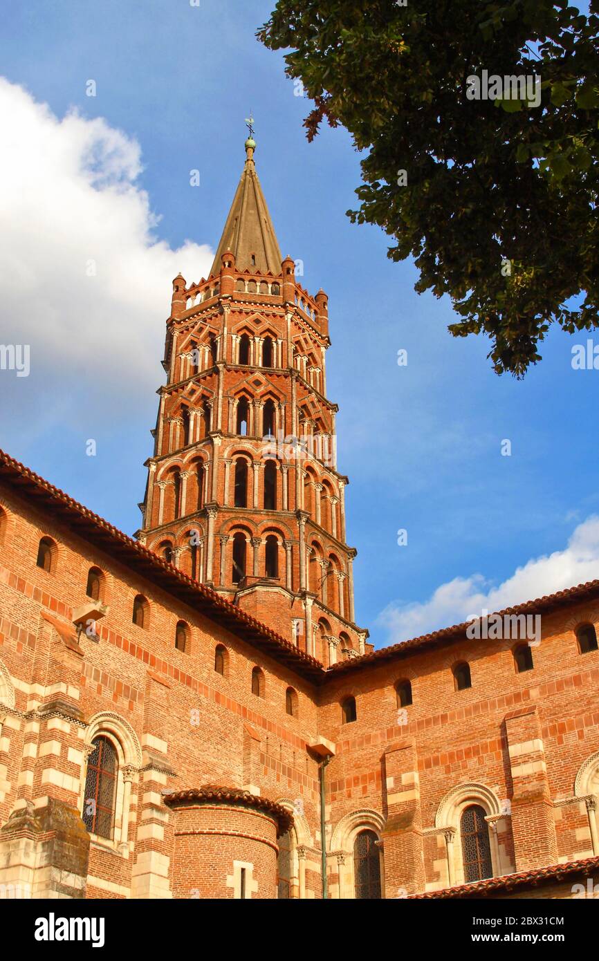 Frankreich, Haute-Garonne (31), Toulouse, La basilique romane Saint-Sernin Stockfoto