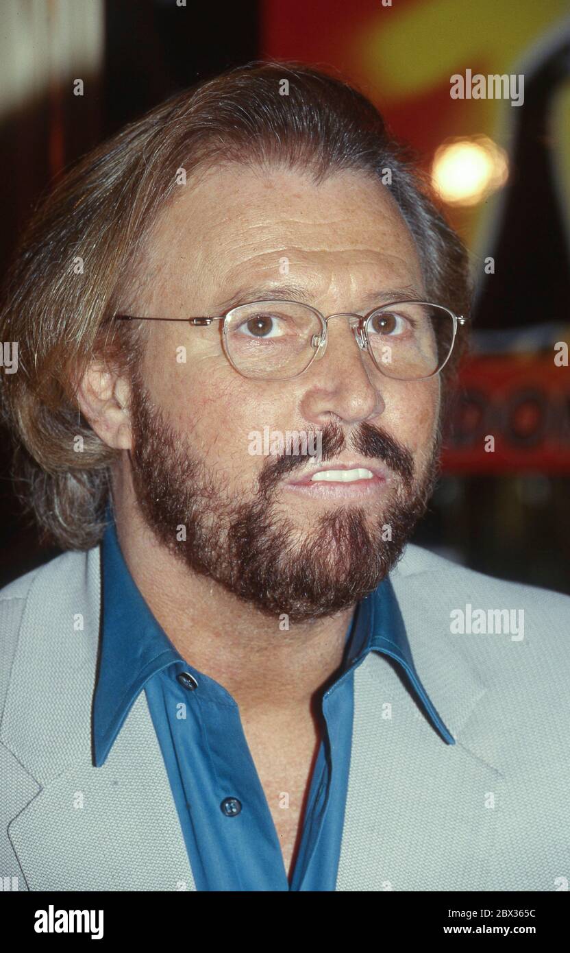 Die Bee Gees, die Samstagabend-Fieber-DVD in London 1983 promoten Stockfoto