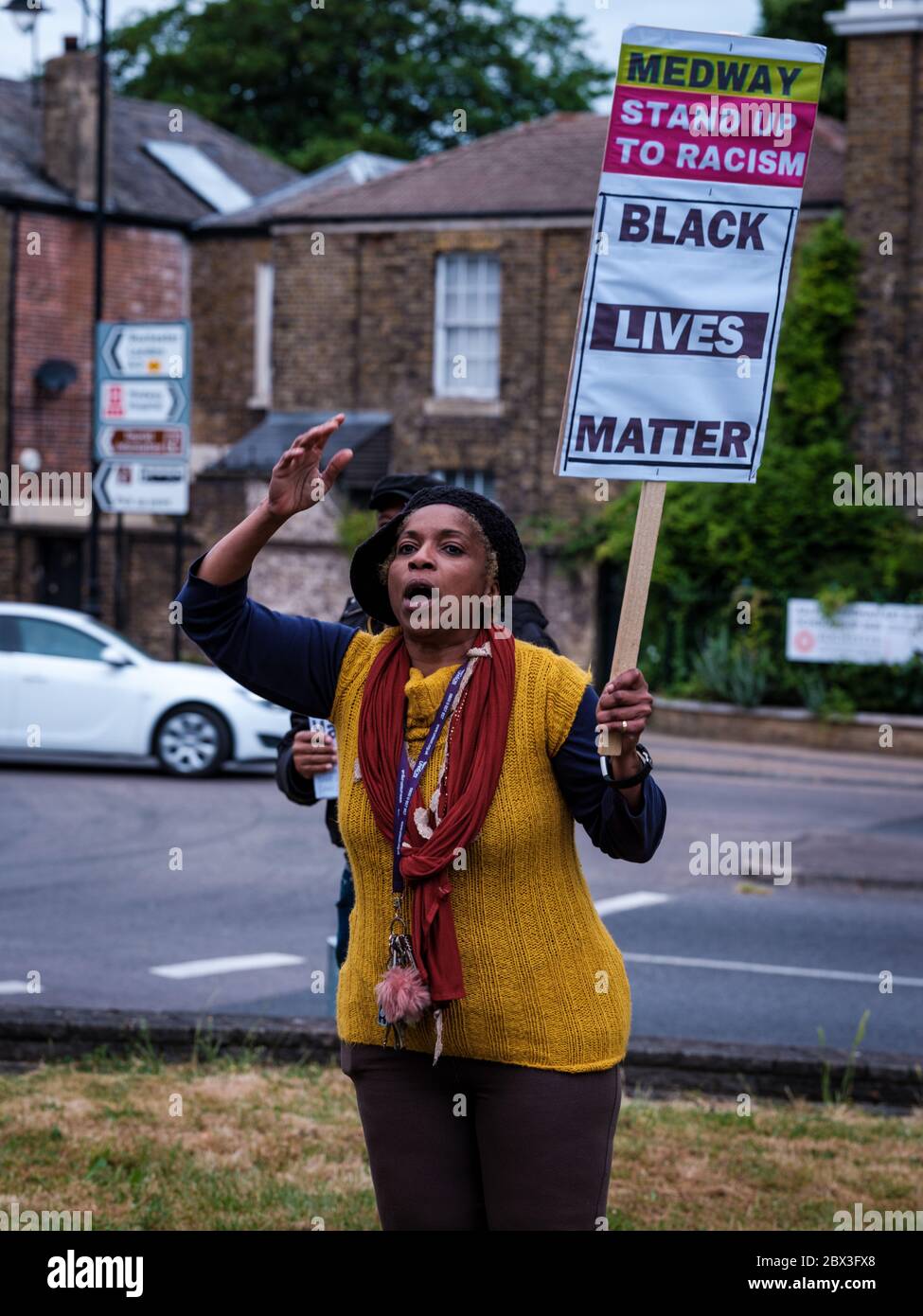 Black Lives Matter Protest in Rochester, Kent am 4. Juni 2020 Stockfoto