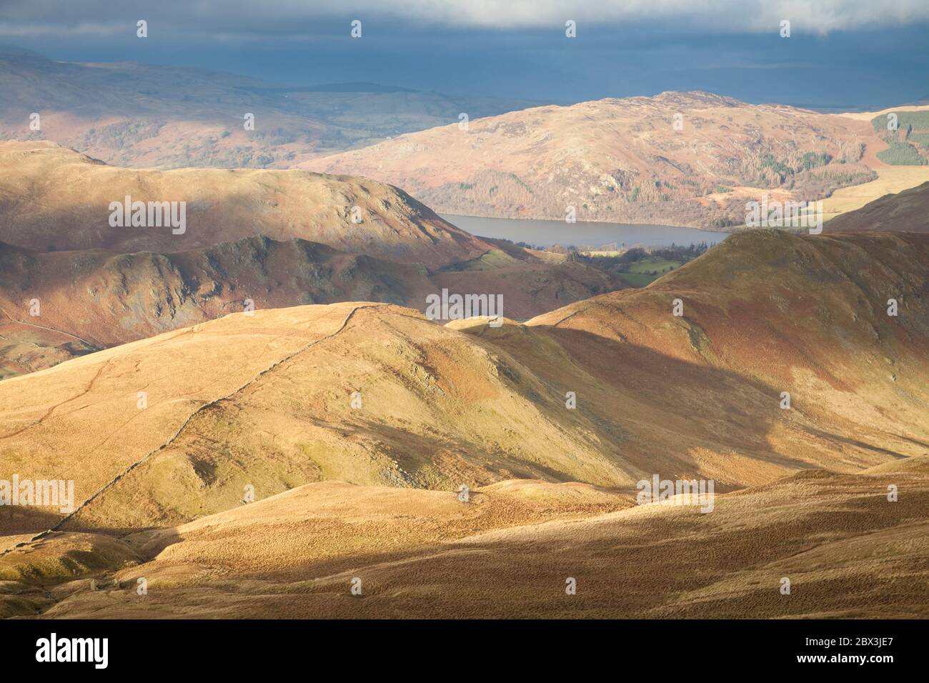 Blick vom Wetter Hill, Lake District, Großbritannien Stockfoto