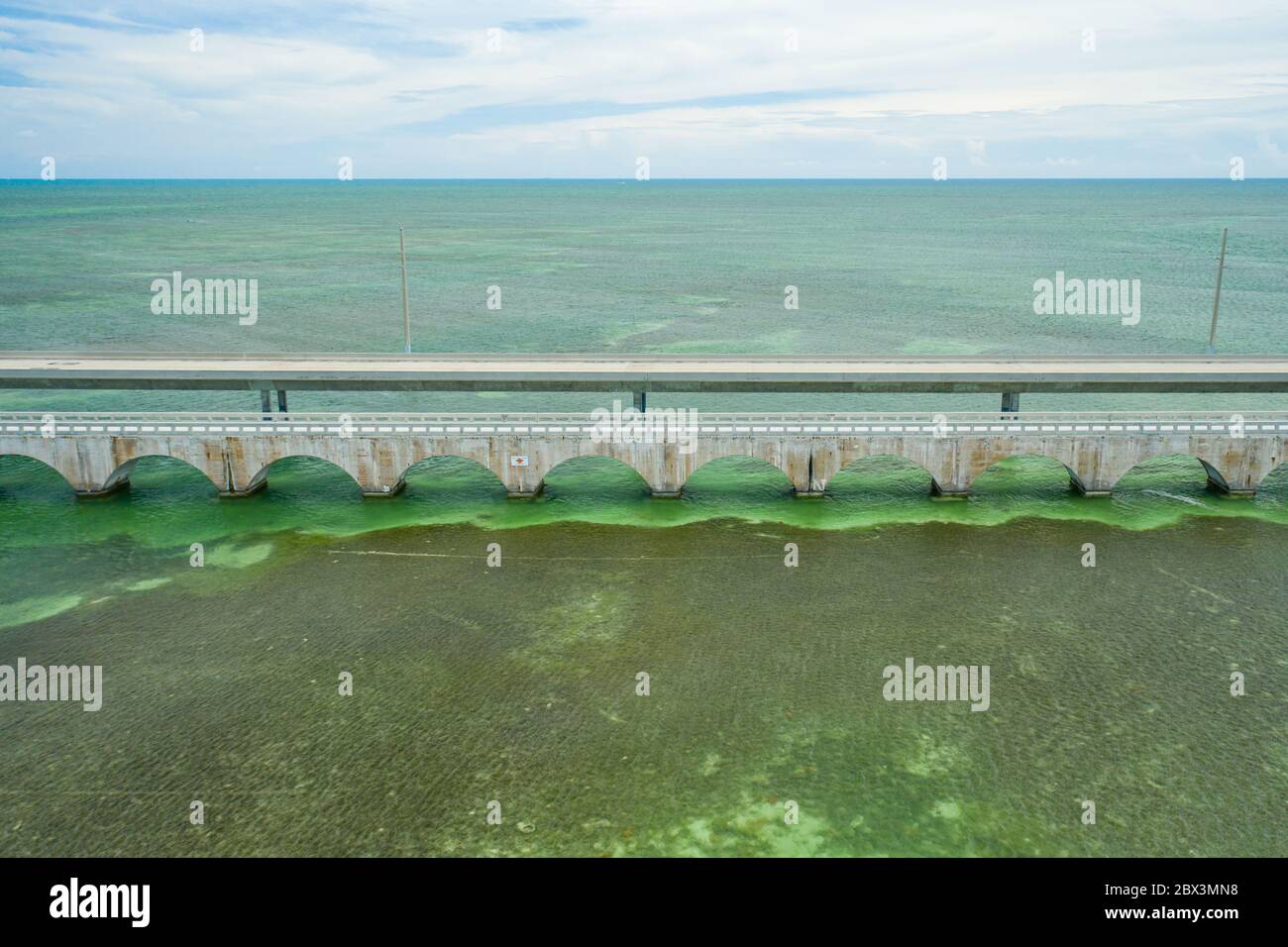 7 Mile bridge Florida keys Stockfoto