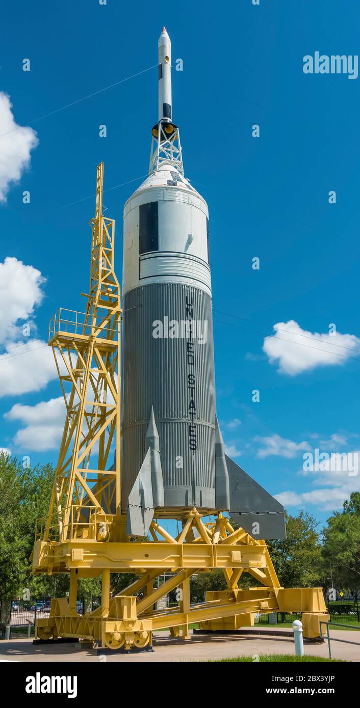Space Rocket NASA Space Center, Houston, Texas, USA Stockfoto