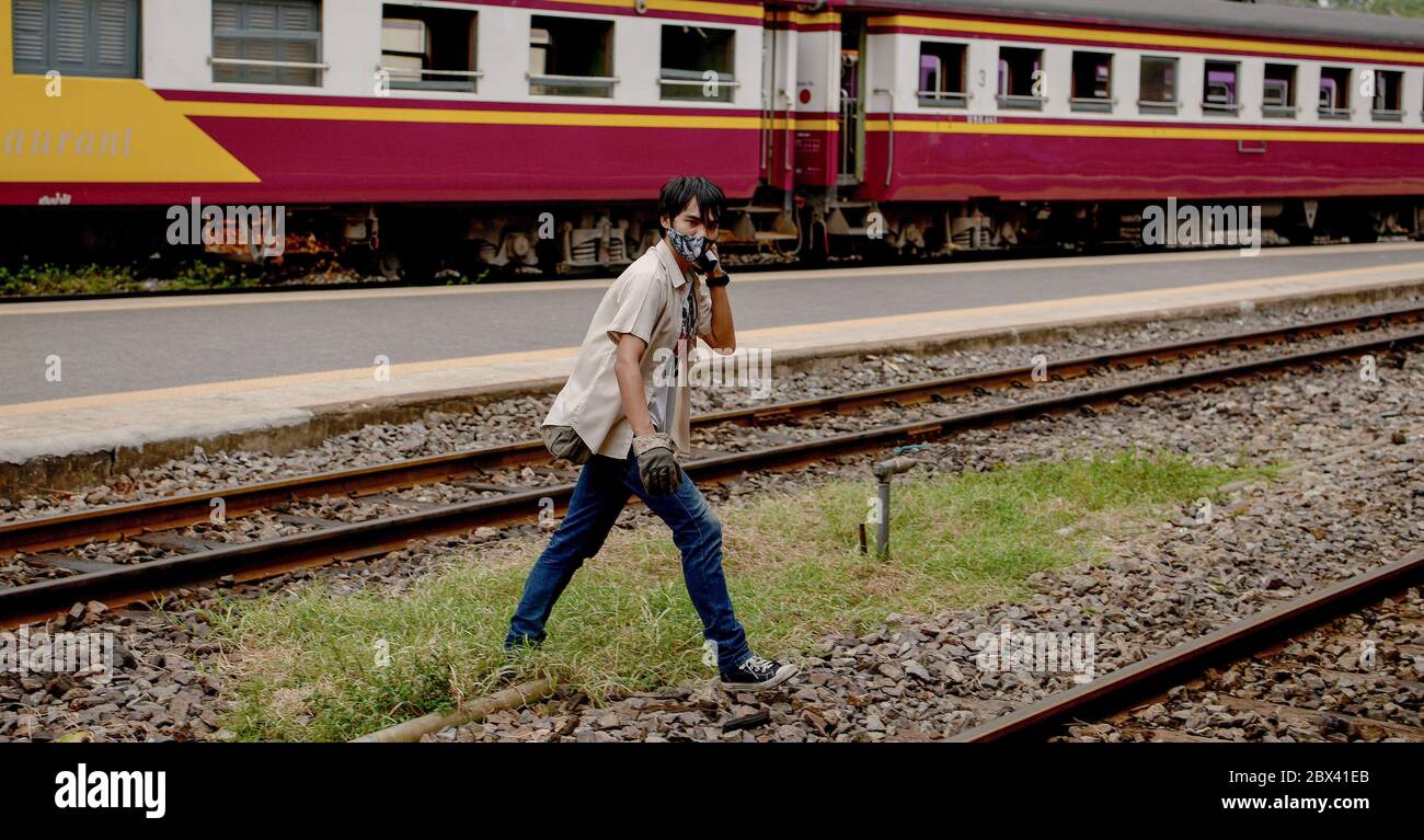 Bangkok, Thailand. Mai 2020. Zugwaggons parkten am Bahnhof Hua Lamphong im Zentrum der Stadt im Bezirk Pathum Wan. Kredit: Paul Lakatos/SOPA Images/ZUMA Wire/Alamy Live News Stockfoto