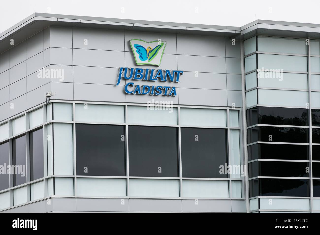 Ein Logo-Schild vor einer Einrichtung, die am 25. Mai 2020 von Cadista Pharmaceuticals in Salisbury, Maryland, besetzt wurde. Stockfoto