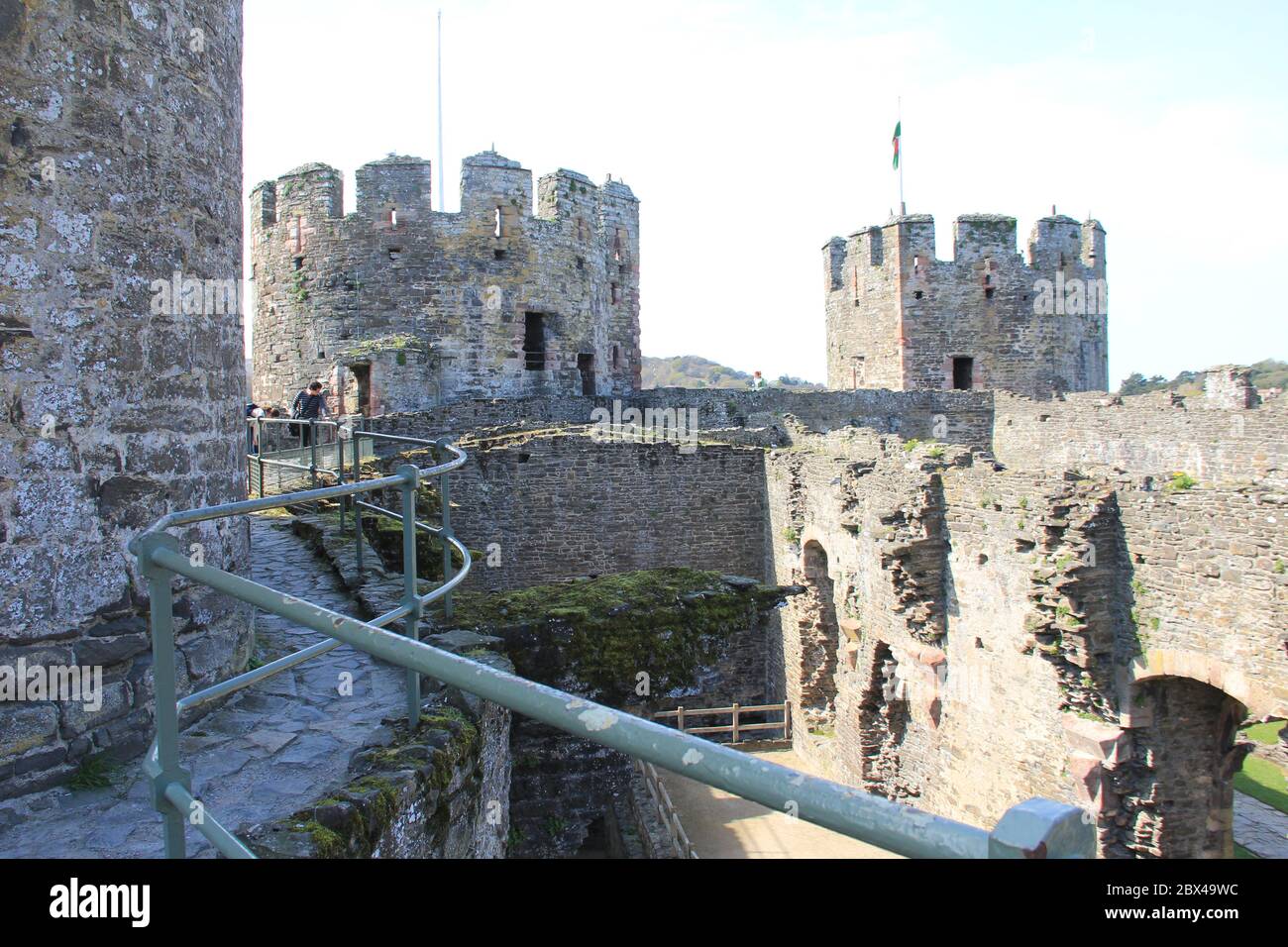 Conwy Castle in Conwy, Nord-Wales. Vereinigtes Königreich Stockfoto