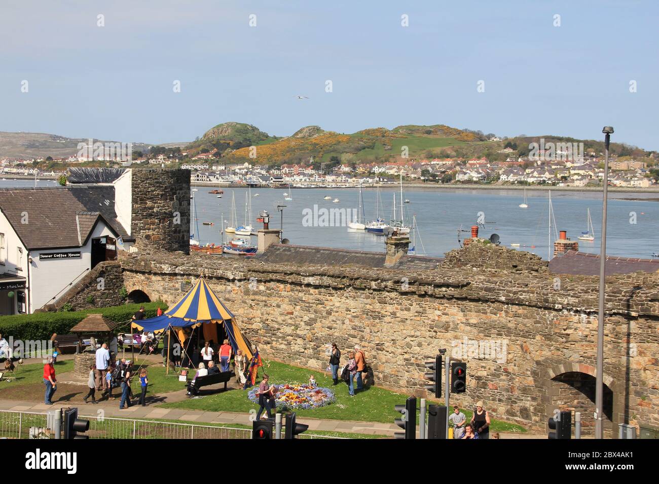 Conwy Castle in Conwy, Nord-Wales. Vereinigtes Königreich Stockfoto