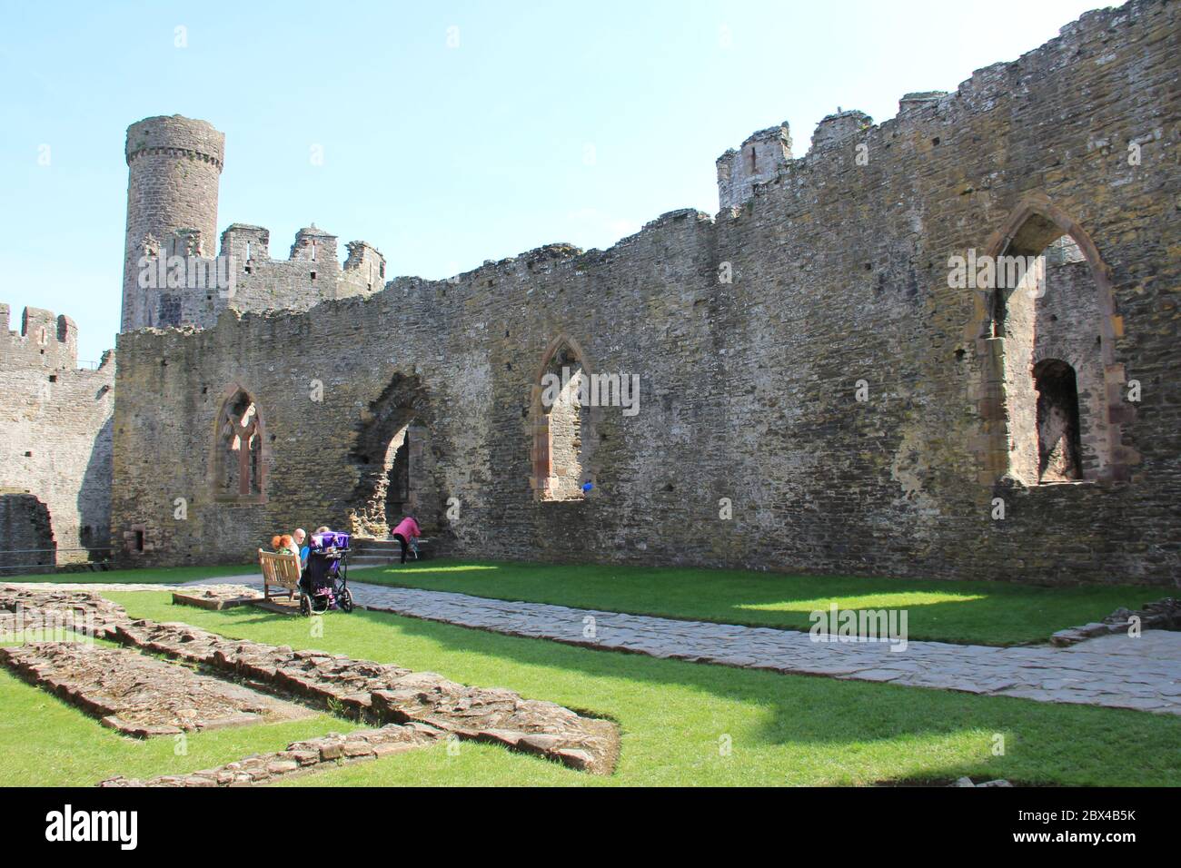 Conwy Castle in Conwy, Nord-Wales. Vereinigtes Königreich Stockfoto