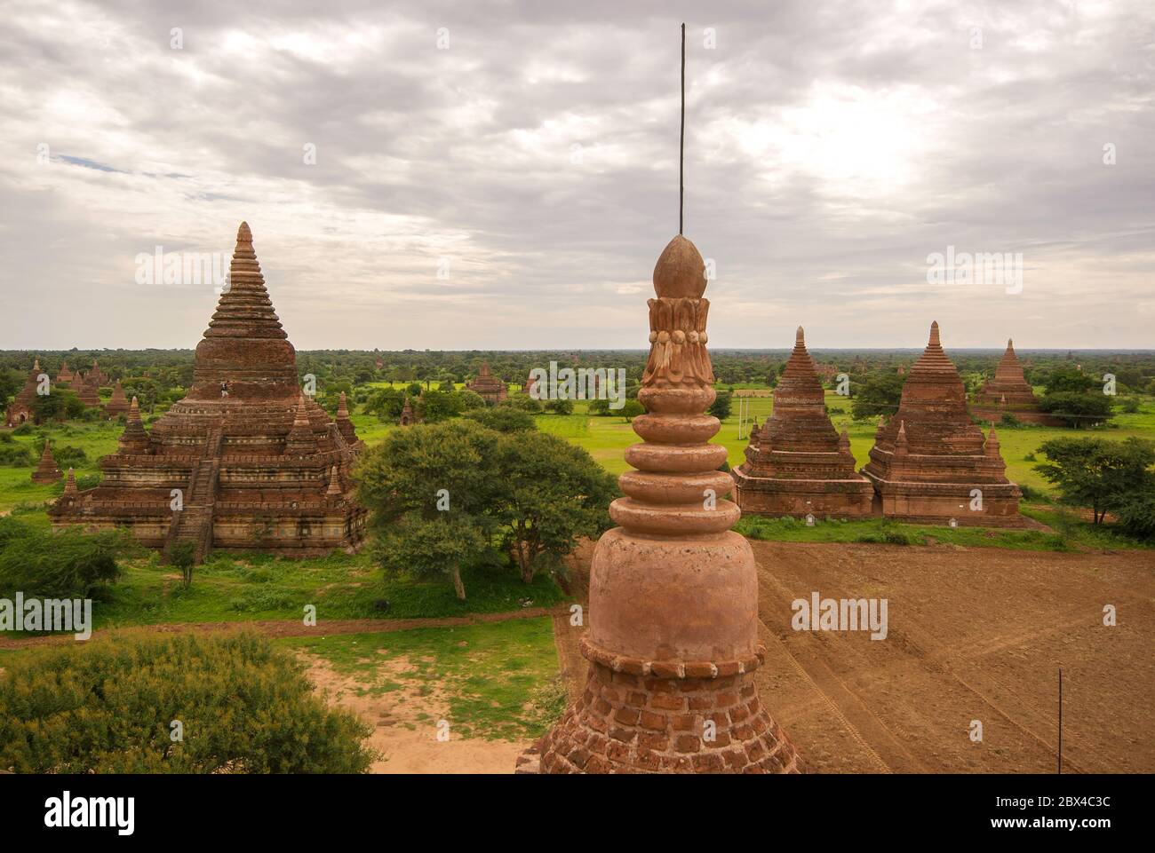 Bagan ist eine alte Stadt und ein UNESCO-Weltkulturerbe in der Mandalay Region von Myanmar. Stockfoto