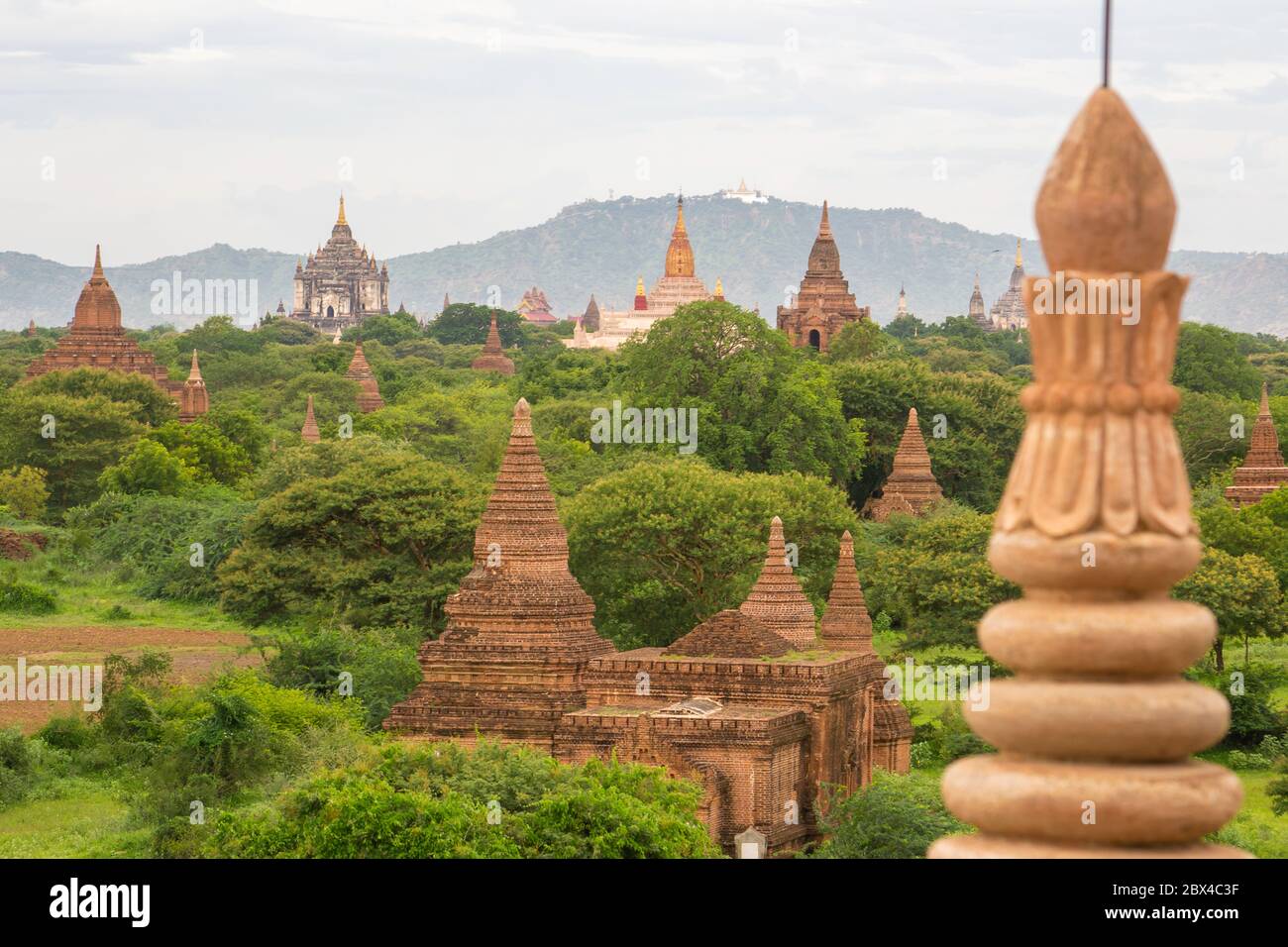Bagan ist eine alte Stadt und ein UNESCO-Weltkulturerbe in der Mandalay Region von Myanmar. Stockfoto