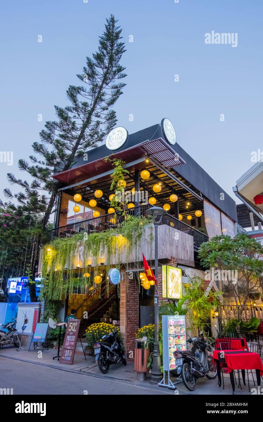 Restaurant, Vo Thi Sau Street, Hue, Vietnam Stockfoto