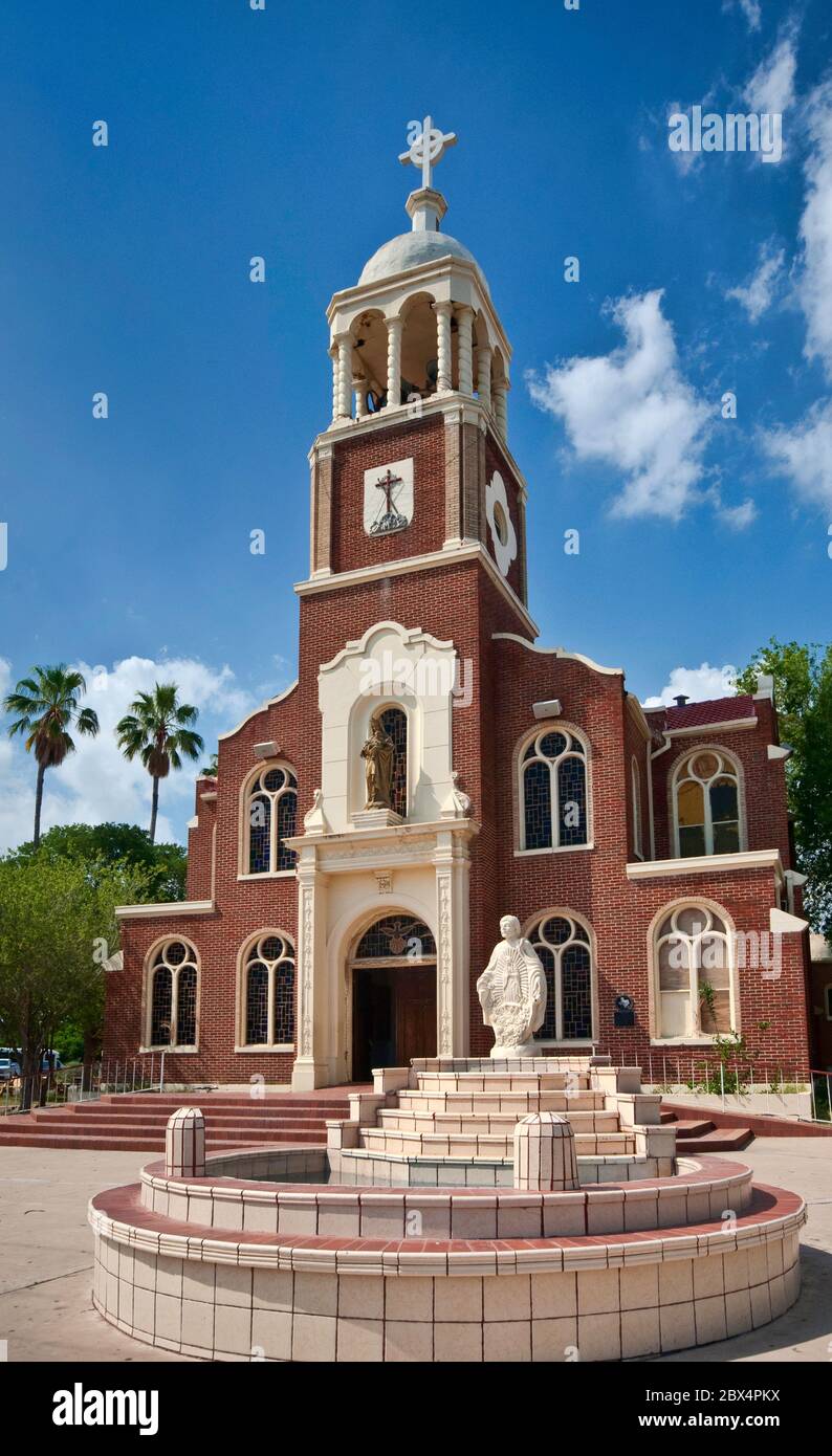 Die katholische Kirche unserer Lieben Frau von Guadalupe in Mission, Rio Grande Valley, Texas, USA Stockfoto