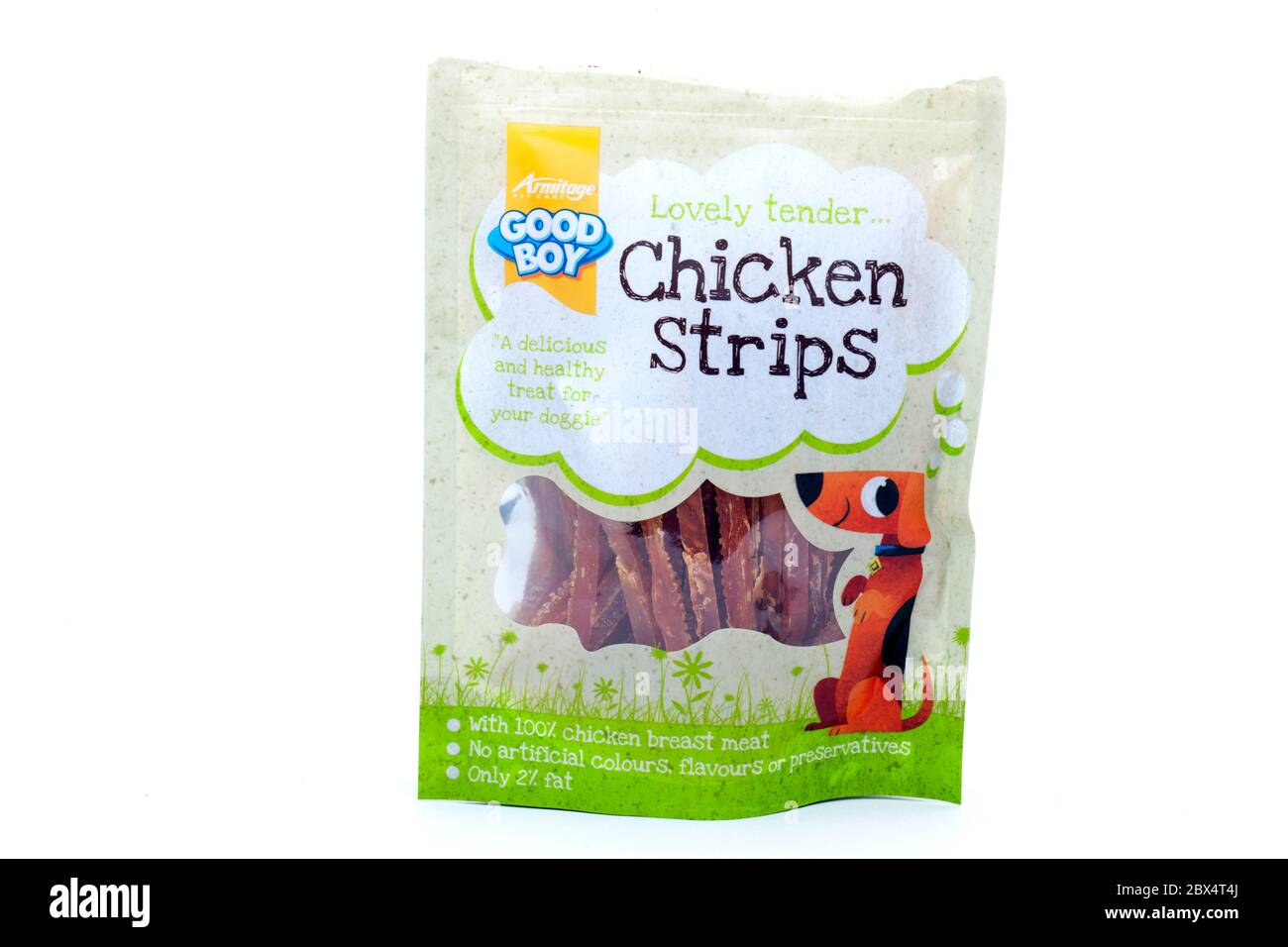 Good Boy Chicken Strips Hundesnacks Stockfoto