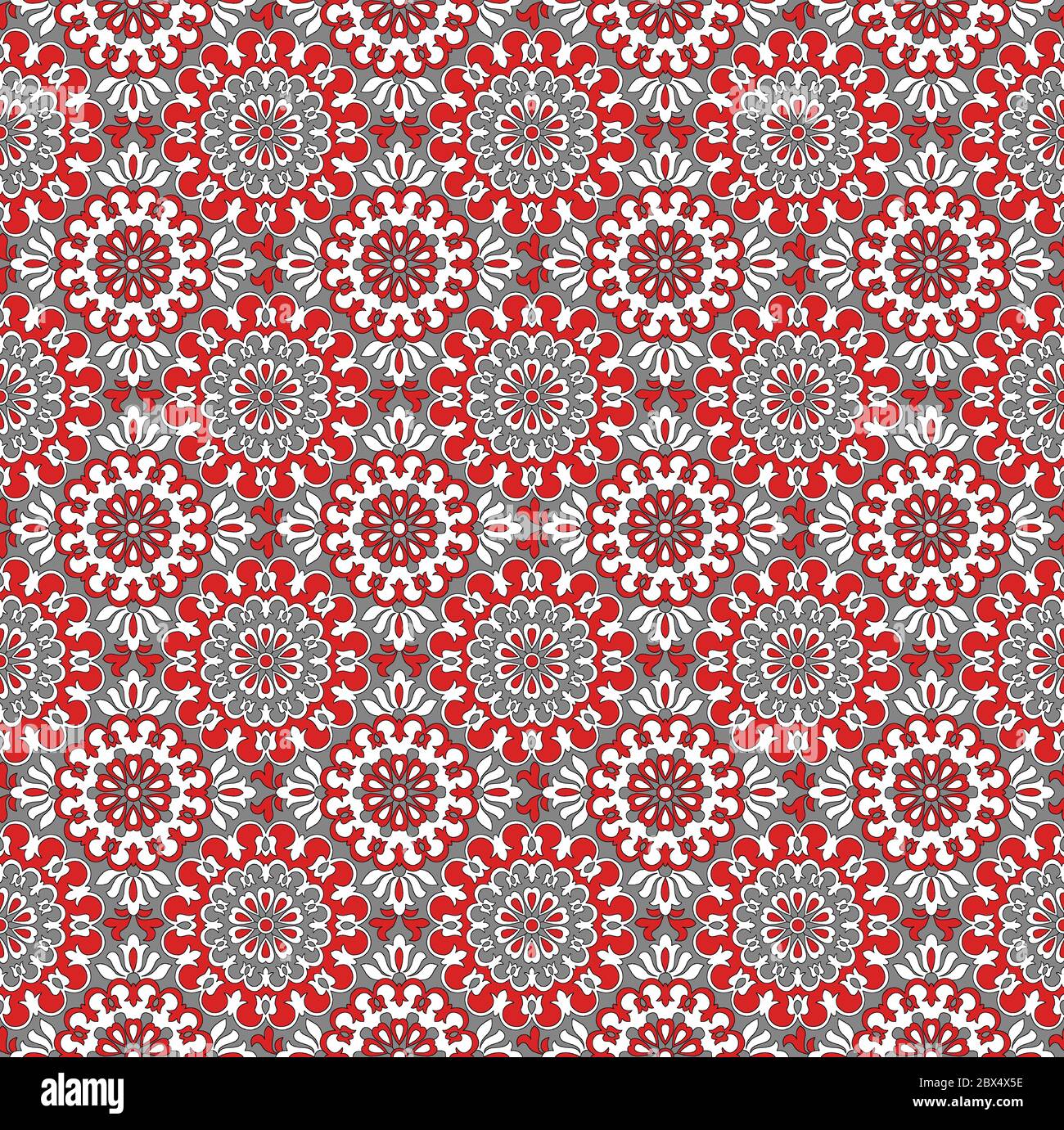 Renaissance Periode inspiriert Square Ornament Hintergrundmuster. Eine Farbe Hintergrund. Stockfoto