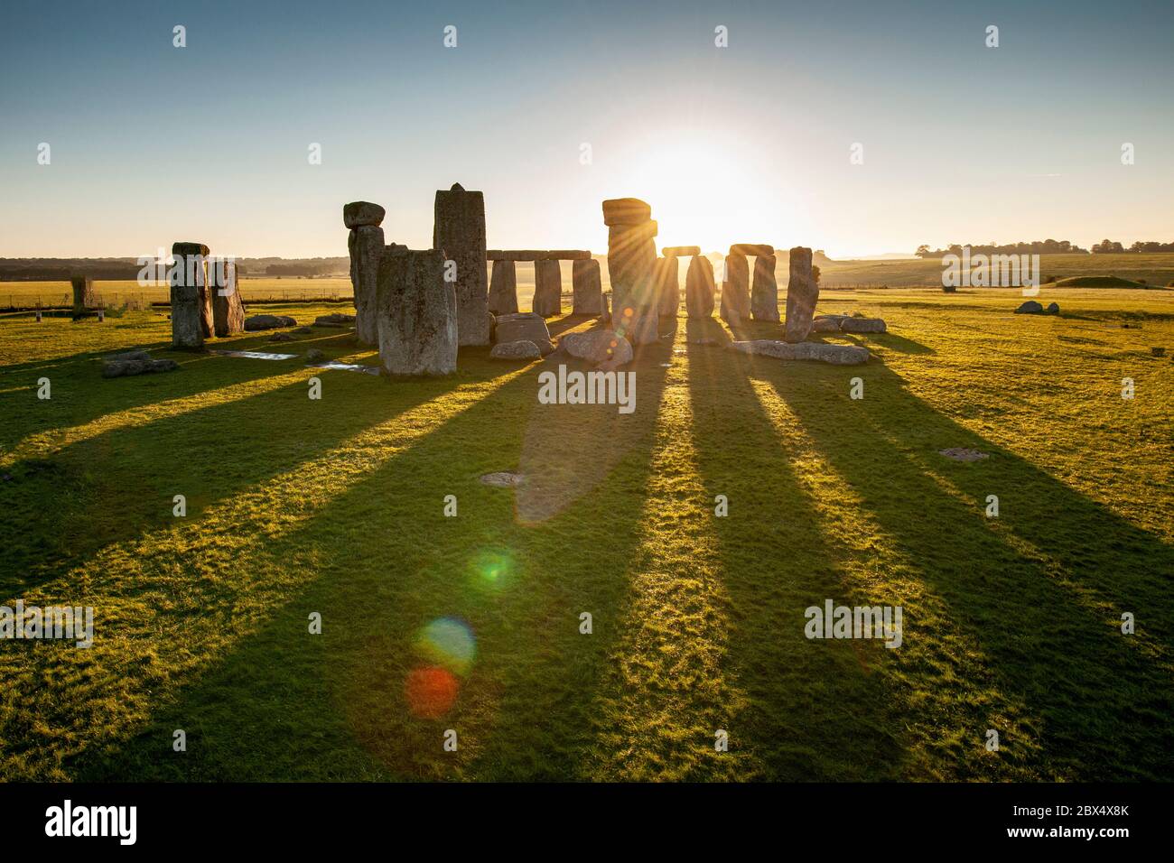 Sonnenaufgang über Stonehenge Stockfoto