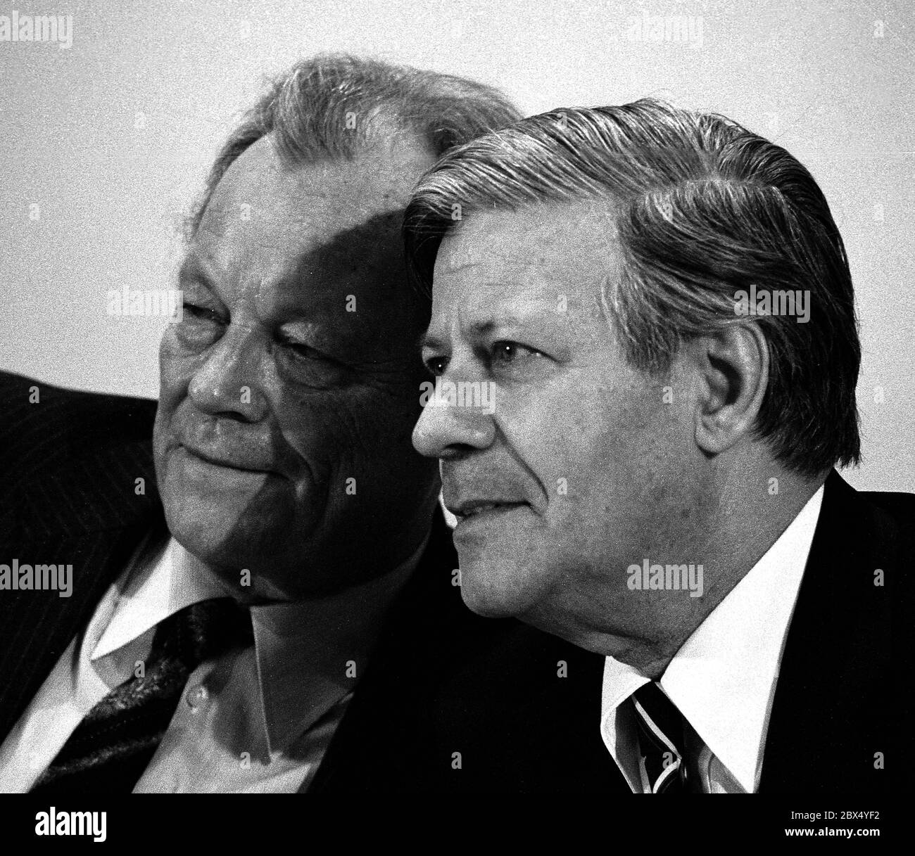 Deutschland / Parteien / SPD / 1979Parteitag in Berlin 1979 . Willy Brandt, Helmut Schmidt. [Automatisierte Übersetzung] Stockfoto