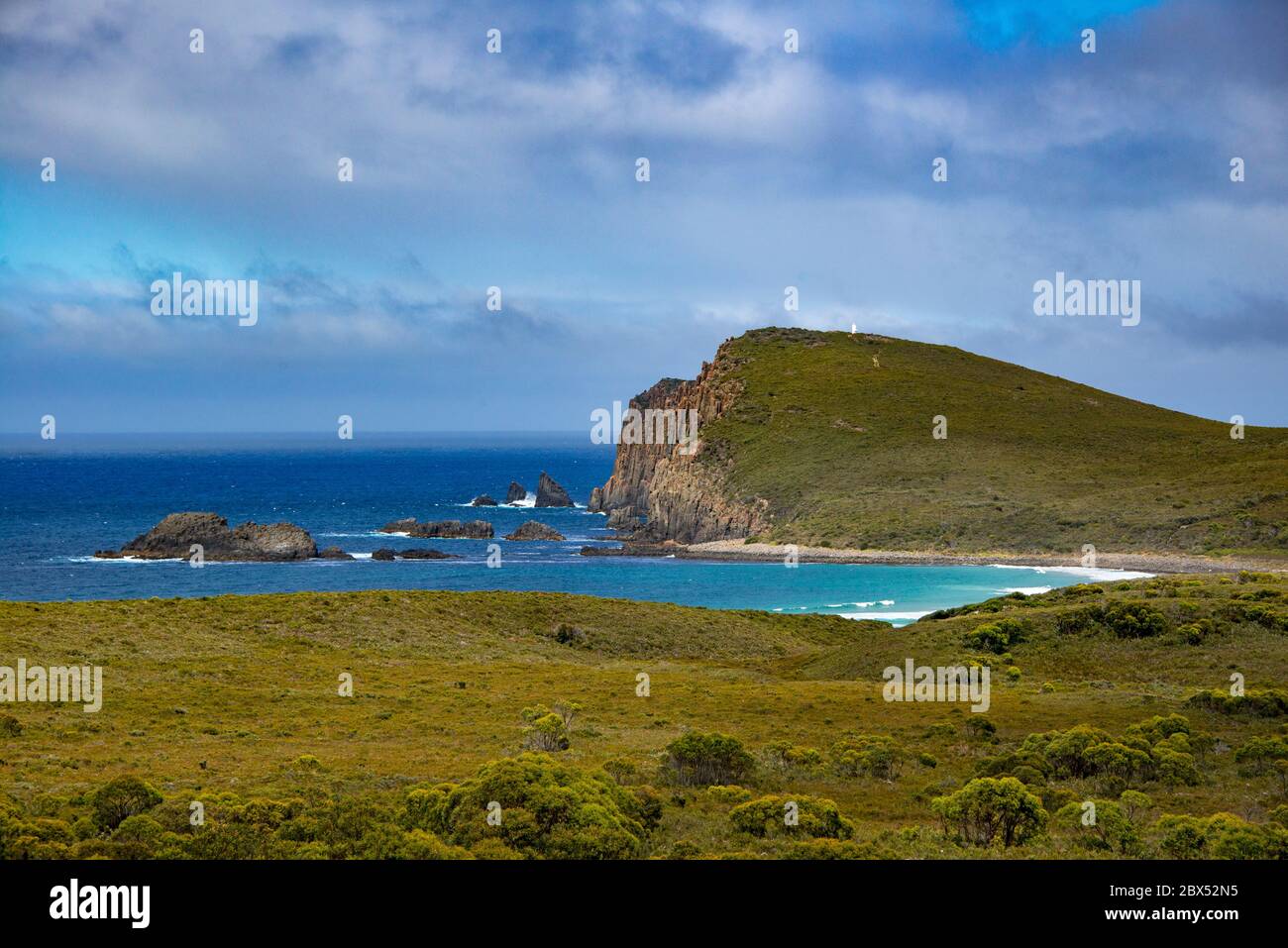 Cape Brune und Leuchtturm Brune Island Tasmanien Australien Stockfoto