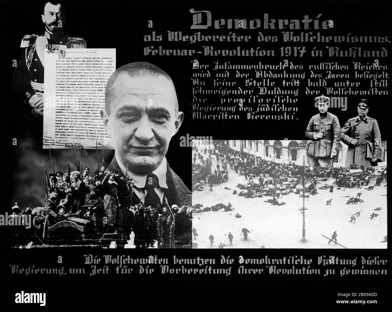 Schauplatte der Ausstellung "Bolschewismus ohne Maske" im Berliner Reichstag. Stockfoto