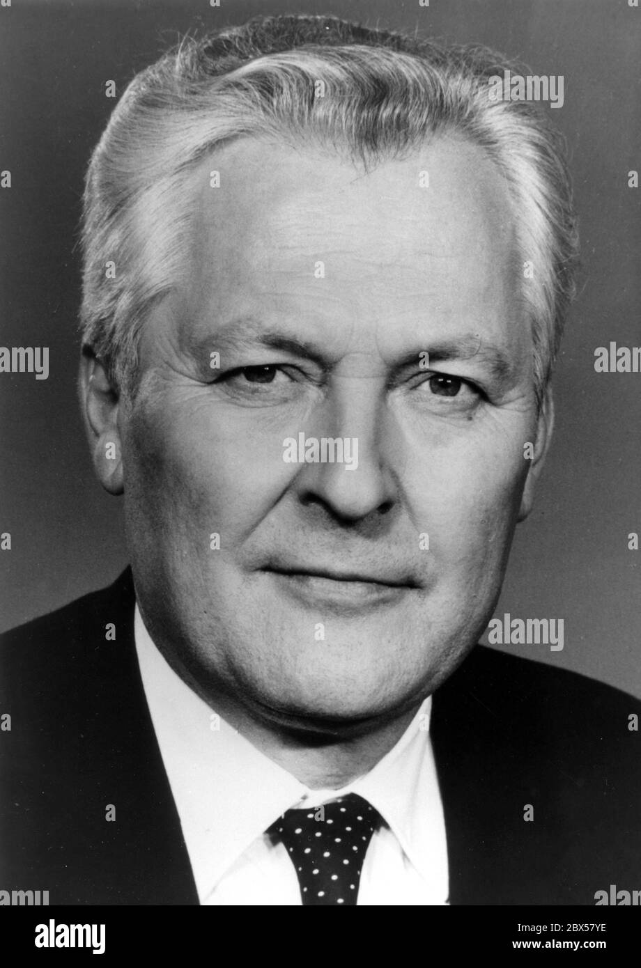 Werner Felfe (04.01.1928 - 07-09.1988) von 1971 - 1981 war SED-Bezirksstaatssekretär Halle, von 1981 - 1988 war Mitglied des DDR-Staatsrats, von 1976 - 1988 Mitglied des SED-Politbüros und seit 1981 Staatssekretär für Landwirtschaft des Zentralkomitees. Kurz vor seinem plötzlichen Tod im Jahr 1988 galt als möglicher Nachfolger des SED-Führers Erich Honecker. Stockfoto