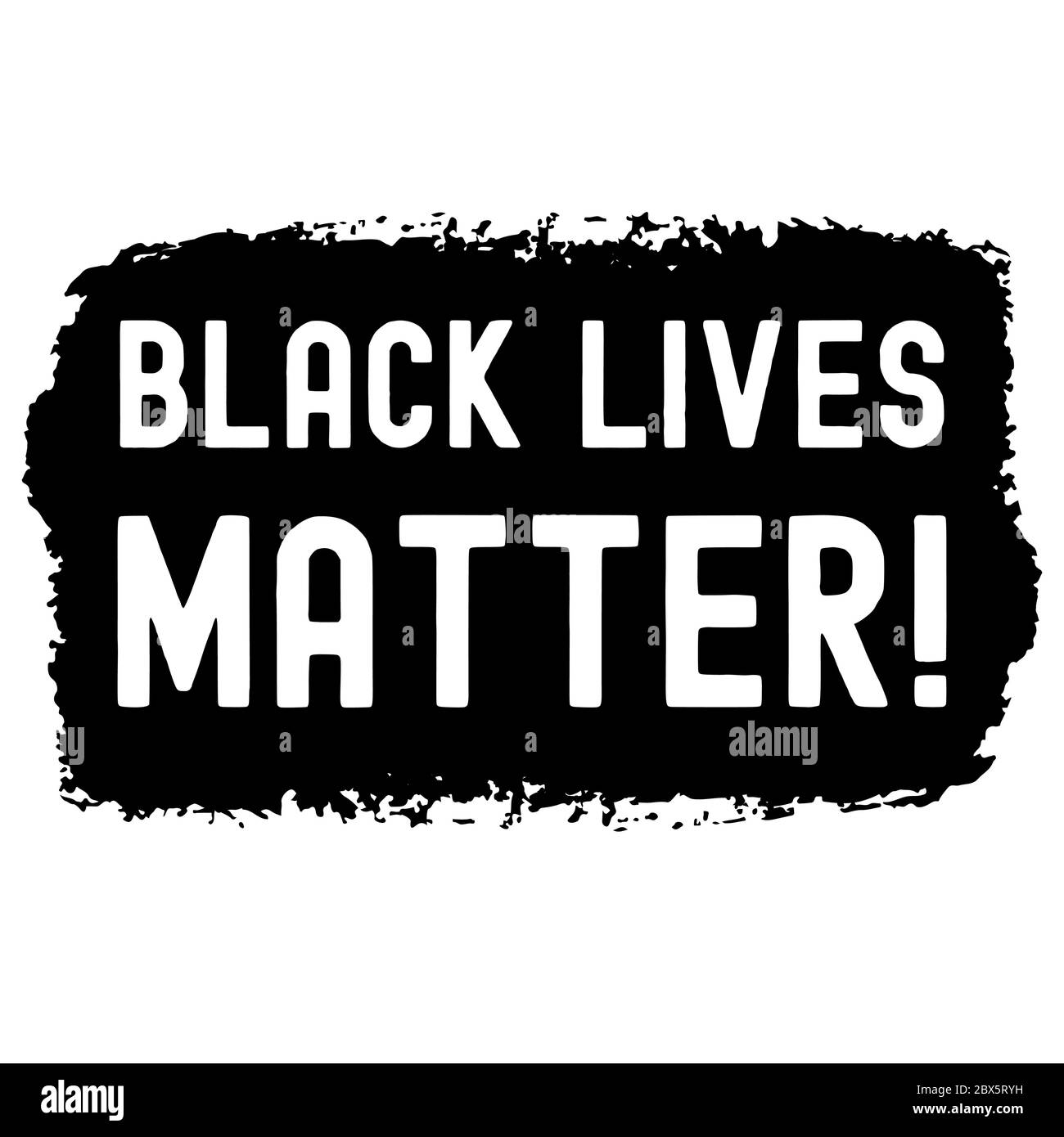 Hand skizziert Black Lives Matter Zitat. Beschriftung für Poster, Flyer, Header, Social Media, Banner Stock Vektor