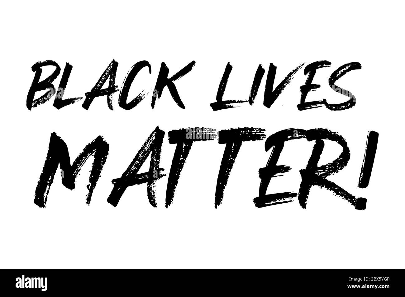 Hand skizziert Black Lives Matter Zitat. Beschriftung für Poster, Flyer, Header, Social Media, Banner Stock Vektor