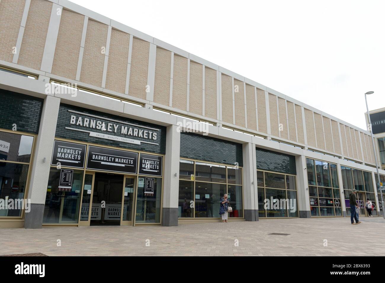 Die Glassworks-Entwicklung im Bau im Stadtzentrum von Barnsley, einer Entwicklung zwischen Queensbury und Barnsley Council Stockfoto