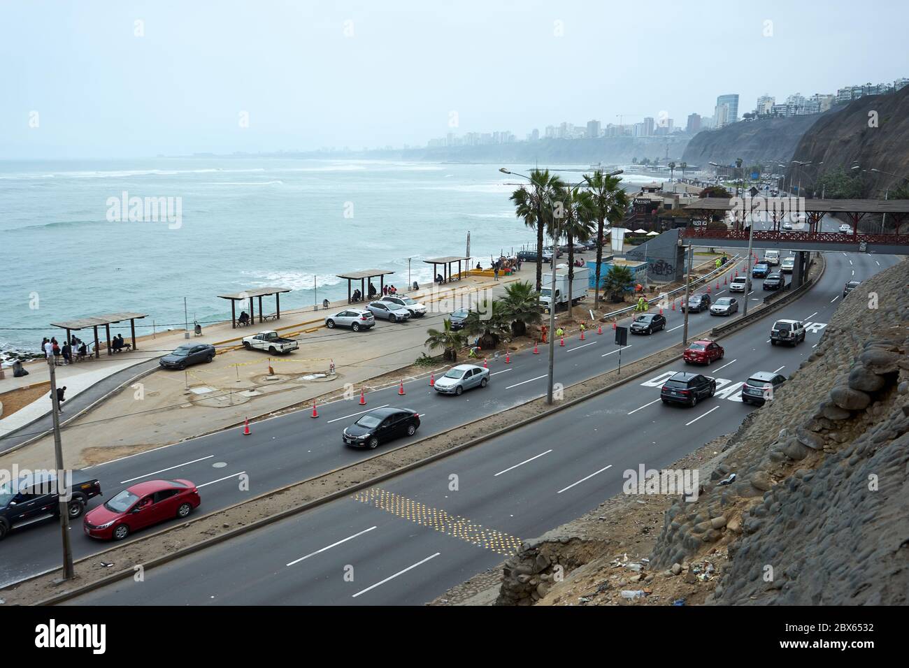 Küstenstraße von Barranco Stockfoto