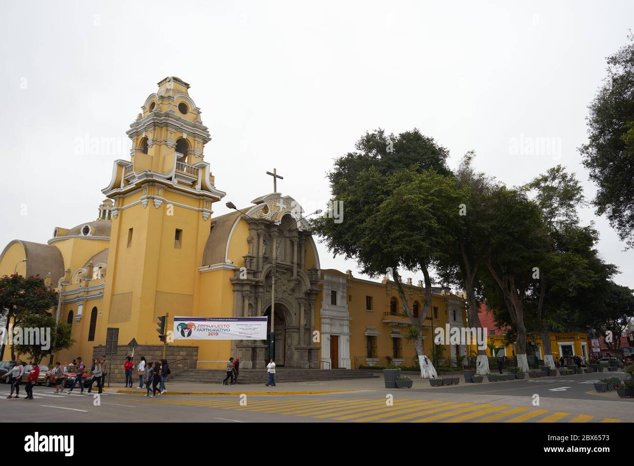 Parroquia La Santisima Cruz von Barranco.am Tag der Bewölkt Stockfoto