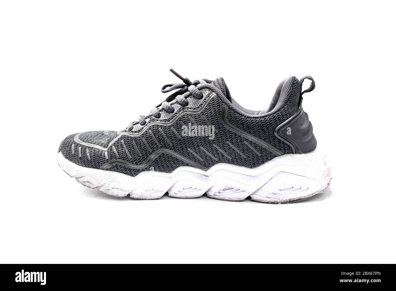 Herren Sportschuhe isoliert auf weißem Hintergrund. Stockfoto