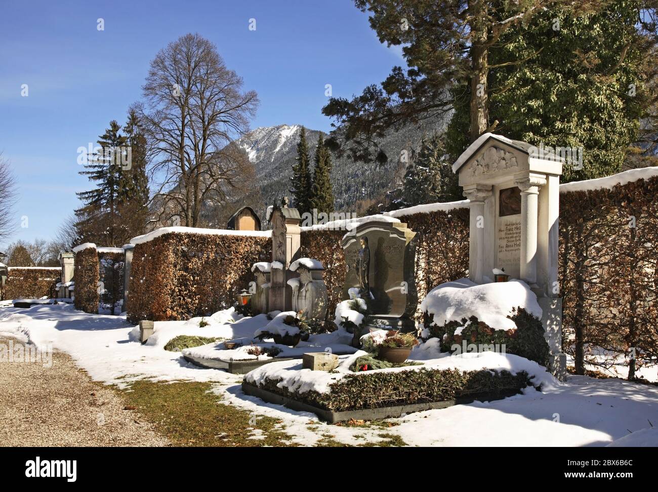 Friedhof Partenkirchen in GarmischPartenkirchen. Bayern. Deutschland