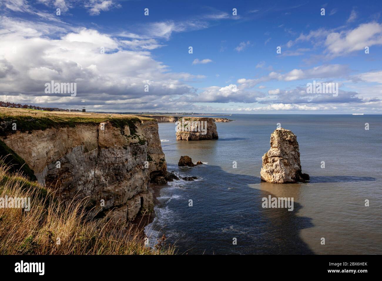 Marsden Klippen und Felsen (Landschaft)Leas, South Shields Stockfoto
