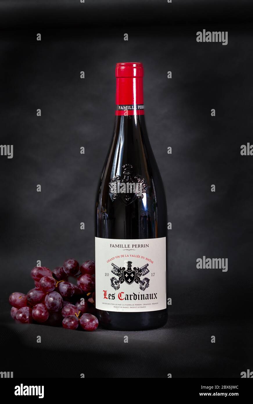 Produkt des Chateaux, Rotwein ist es Stockfoto