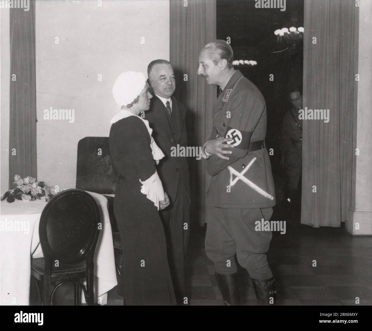 Prinz August Wilh. Aus Preußen. Heinrich Hoffmann fotografiert 1933 Adolf Hitlers offizieller Fotograf und Nazi-Politiker und Verleger, der Mitglied des intime Kreises Hitlers war. Stockfoto