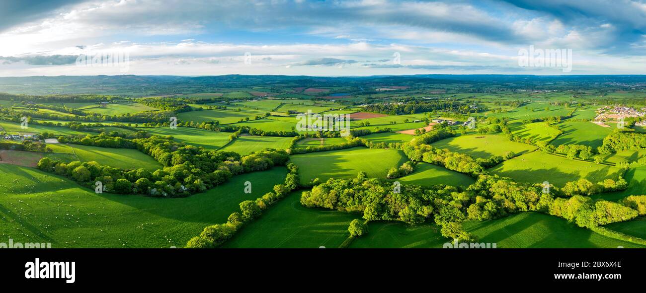 Spreeng in Devon gesehen über Beacon Hill bei Exeter, Devon, England, Vereinigtes Königreich, Europa Stockfoto