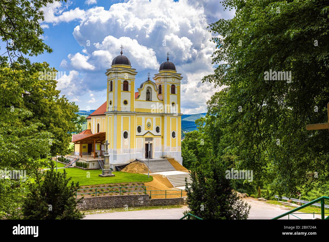 Wallfahrtsort Skalka bei Trencin, Slowakei. Diözesanschrein der Heiligen Andreja-Svorada und Benadika. Stockfoto