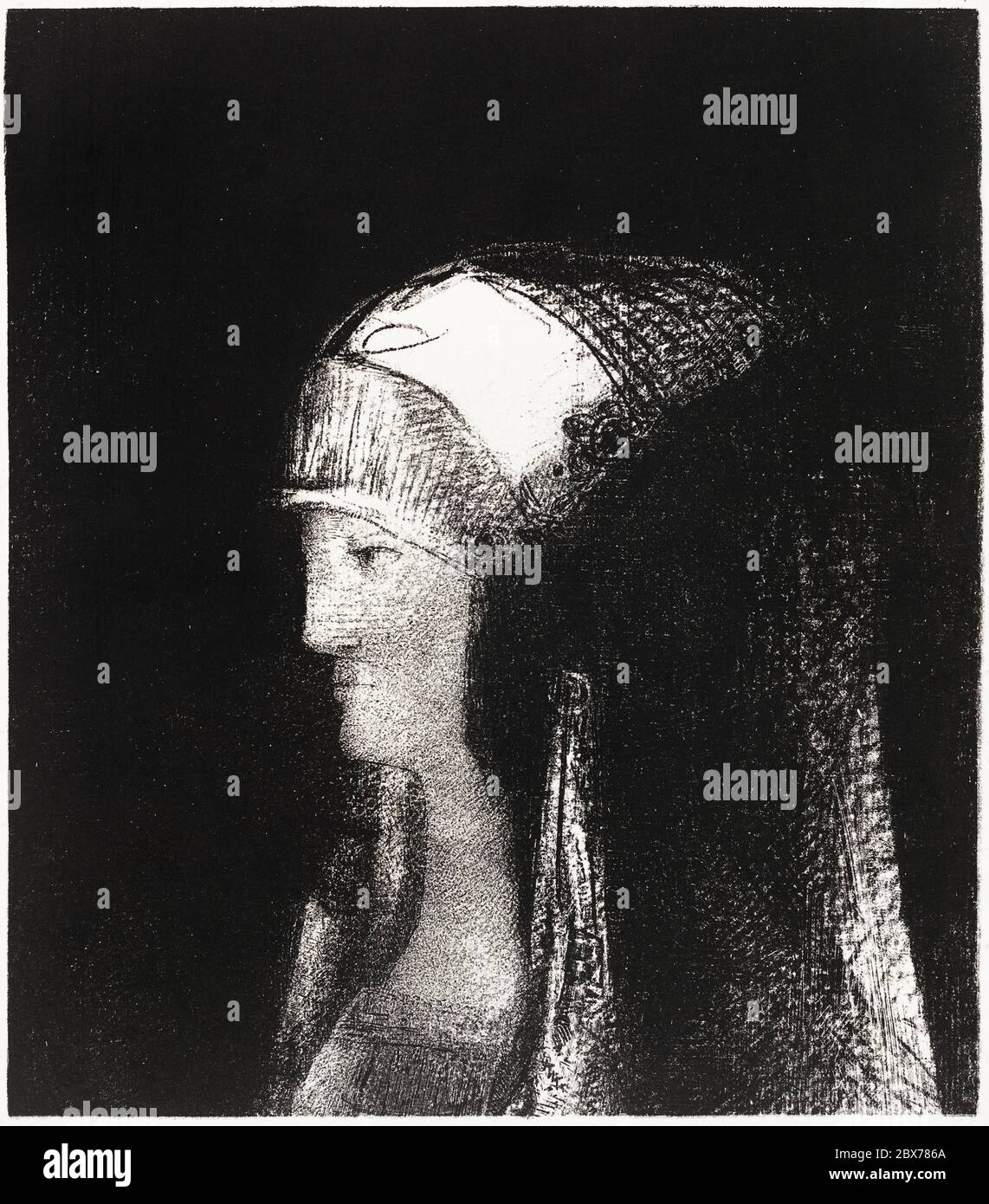 Druidesse (1891) von Odilon Redon. Original aus dem MET Museum. Stockfoto