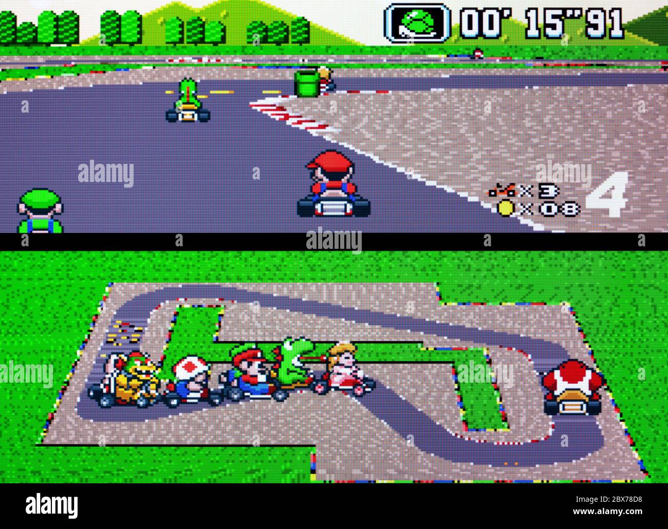 Super Mario Kart MarioKart - SNES Super Nintendo - nur zur redaktionellen Verwendung Stockfoto