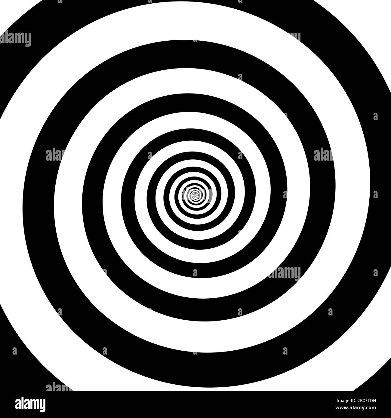 Spiralförmige hipnotische optische Täuschung. Hypnotisierender Wirbel. Trance Schlaf Hypnotherapie. Einfache grafische Vektordarstellung. Entspannung und Entspannung Stock Vektor