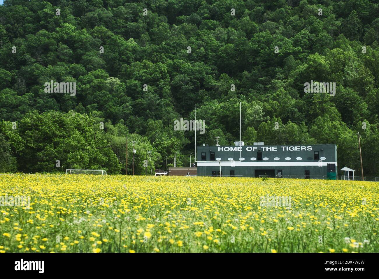 Magnolia Matewan High School aufgegeben Fußballplatz Stockfoto