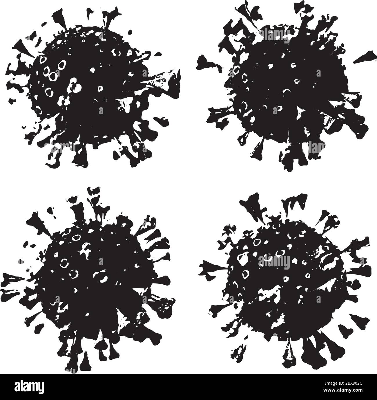 Corona Virus COVID - 19 unter dem Mikroskop 3d-Illustration, Farbvektor. Stock Vektor