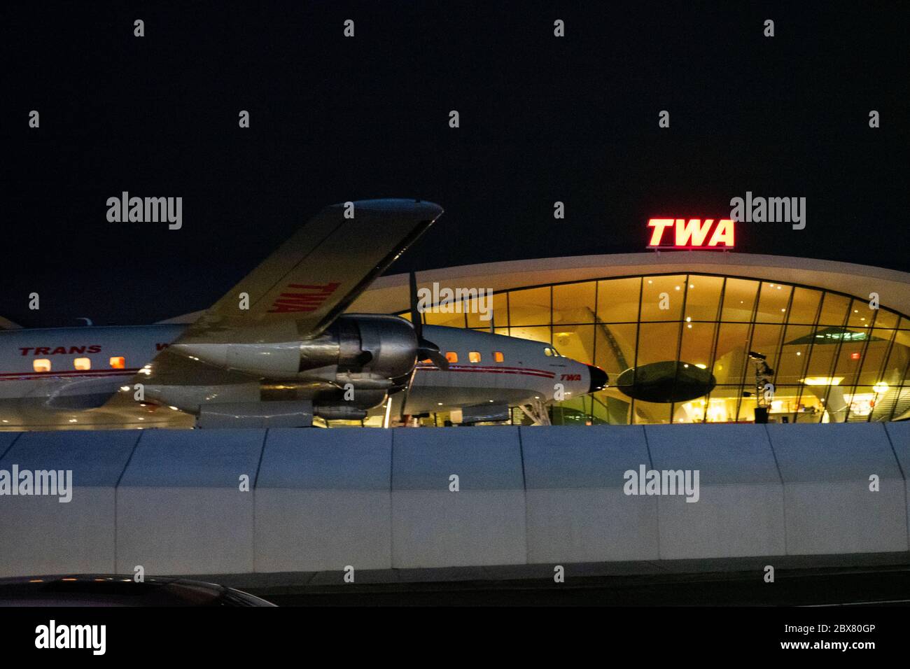 TWA restaurierte Airline-Terminal am JFK Airport NYC Stockfoto
