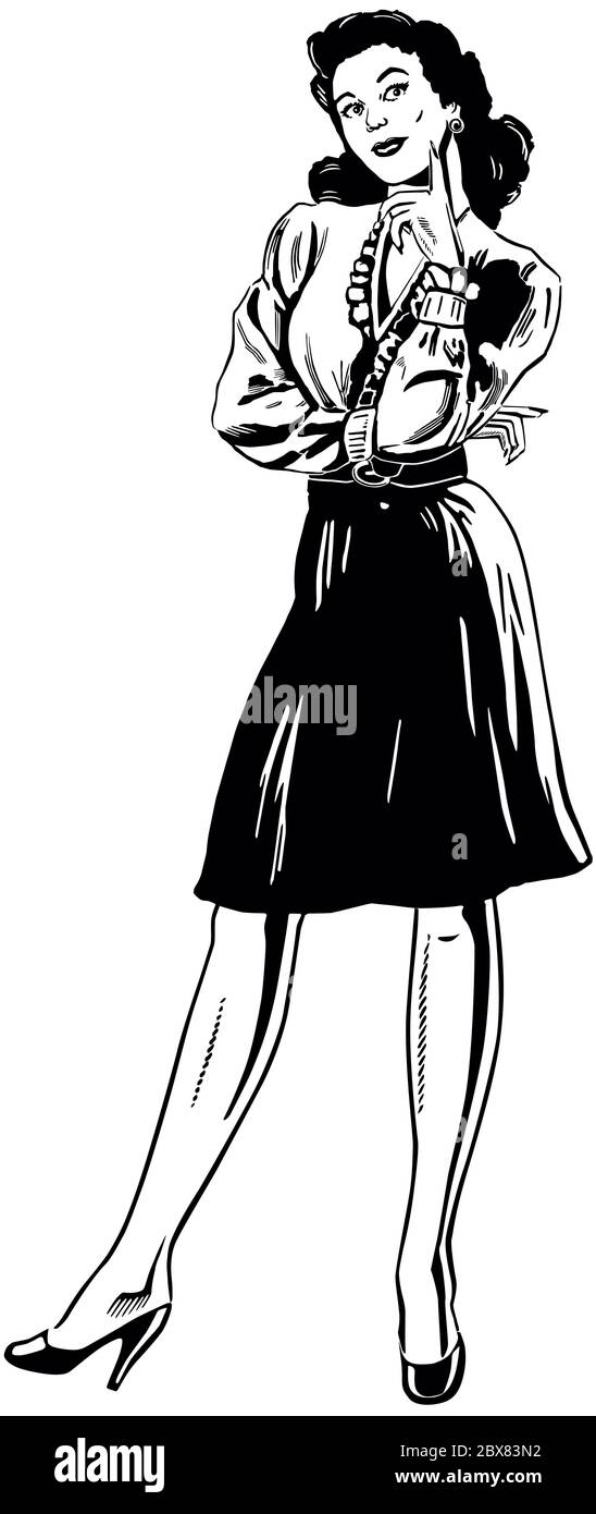 Kontemplative Gal - versucht, EINE Entscheidung zu treffen Stockfoto