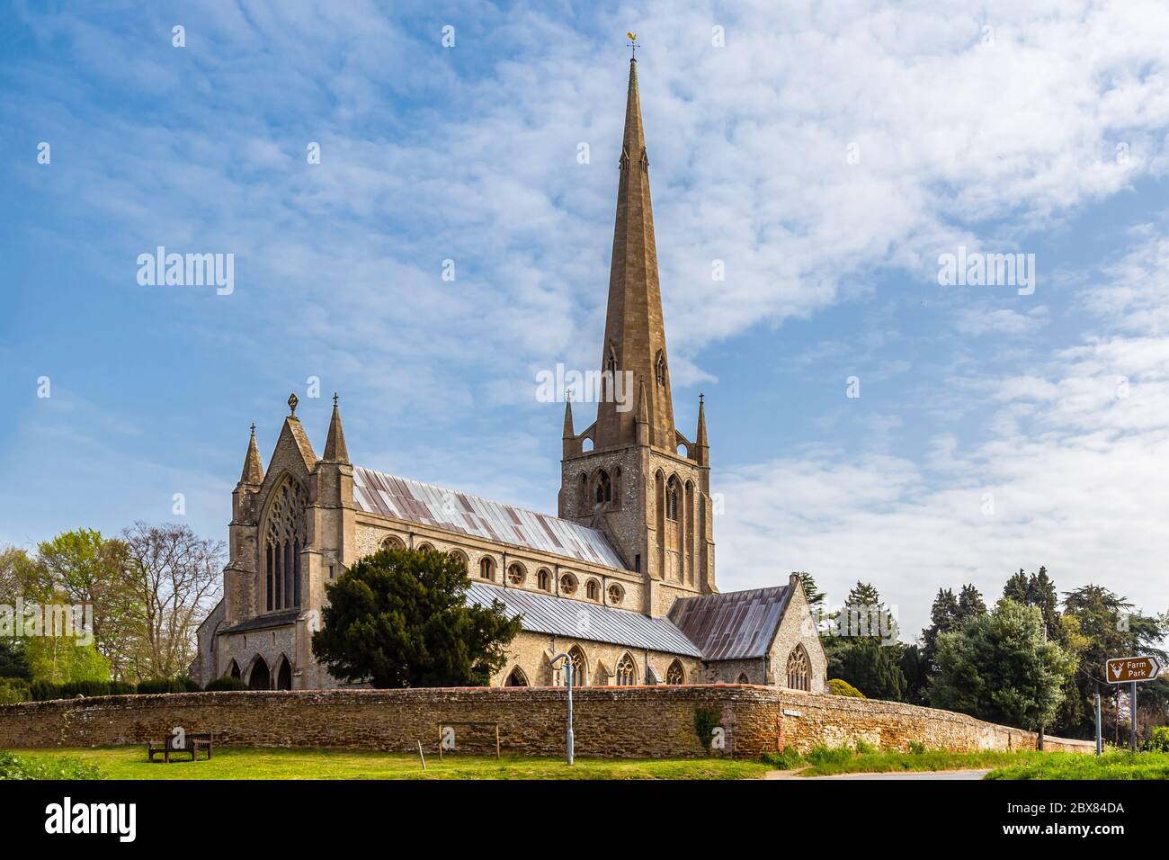 Snettisham, Norfolk, England, 23. April 2019: Die Pfarrkirche St. Mary, aus dem vierzehnten Jahrhundert Stockfoto